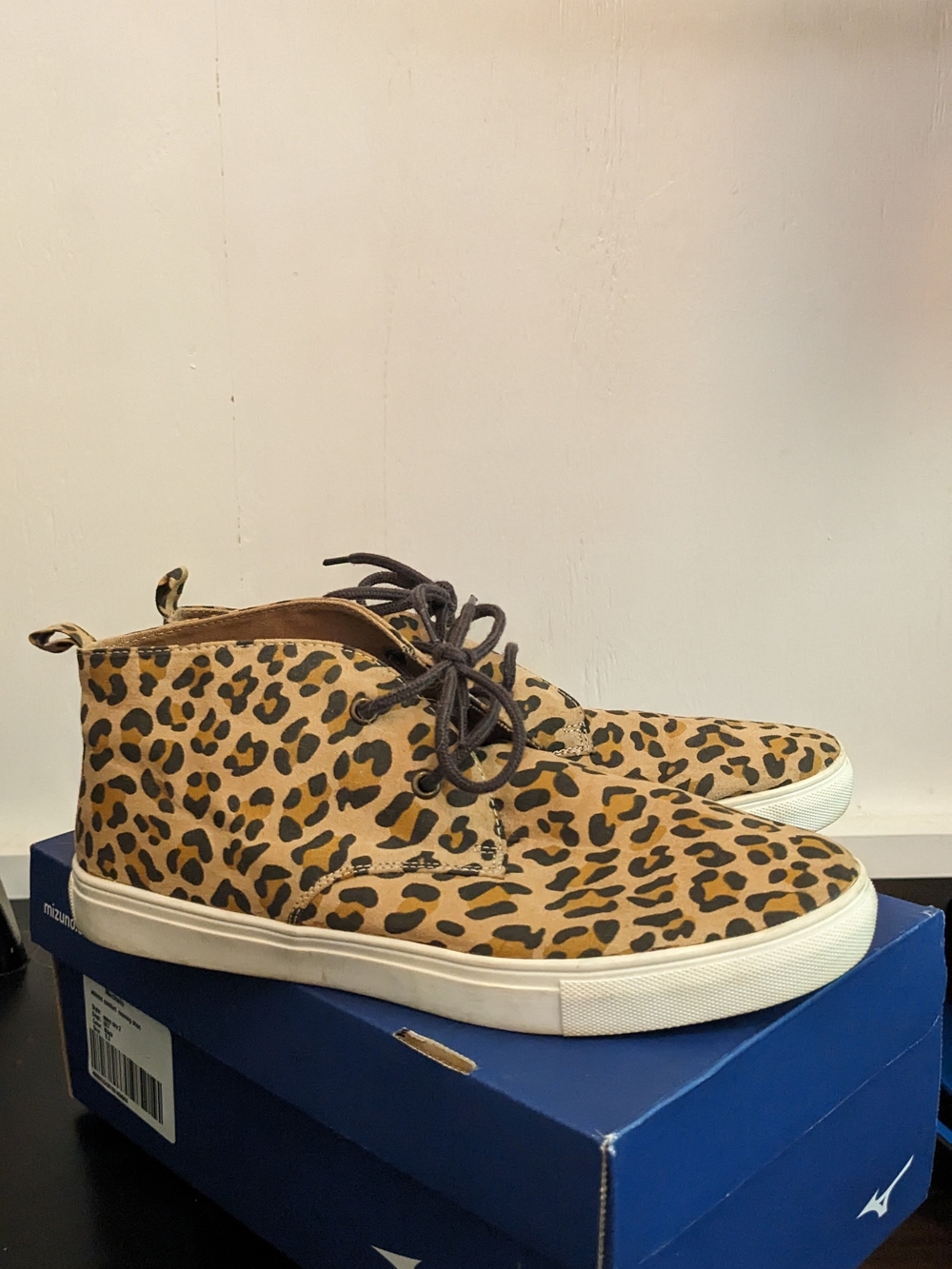 Gap Leopard Or Cheetah Print Mid-Top Sneakers - Tan/Black